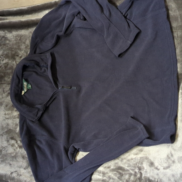 Outdoor Life blue 1/4 zip fleece large - Picture 1 of 2